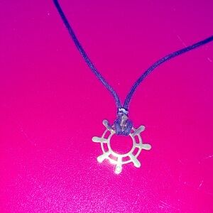 Helm Steering Wheel Necklace Pendant Jewelry Real Gold Diamond Valentine’s Day